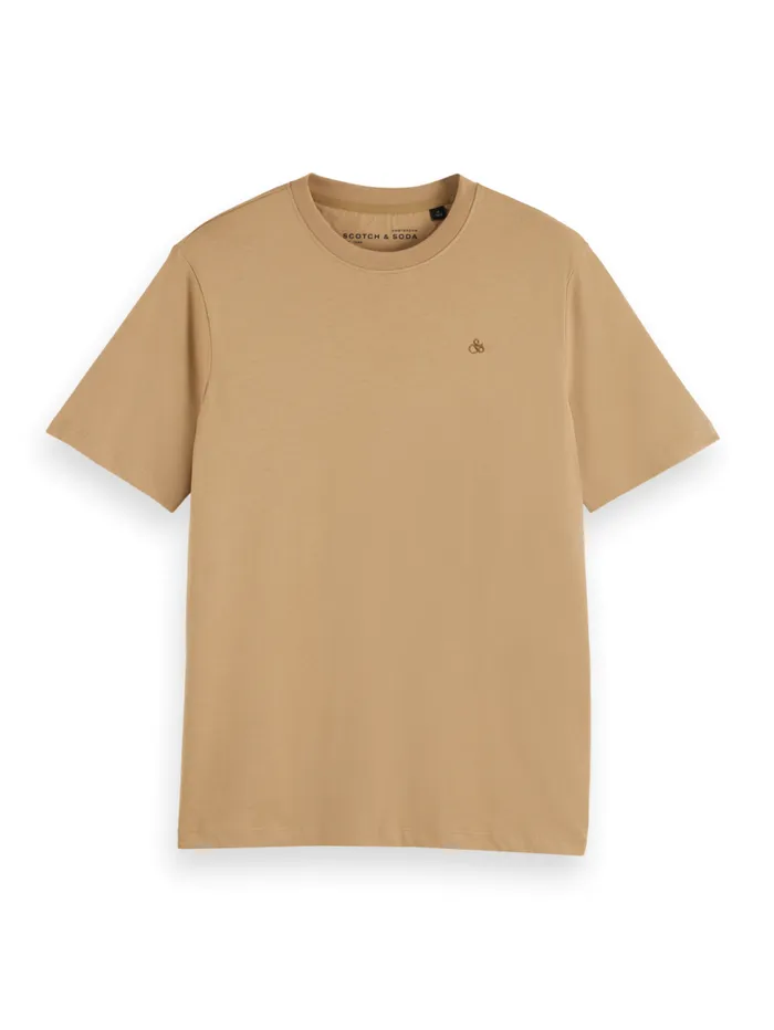Essential Regular Fit Logo Tshirt Desert Sand Men Scotch and Soda Essentials Essential Regular Fit Logo Tshirt Desert Sand Men Scotch and Soda Essentials