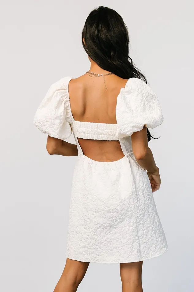 Eulalie Mini Dress Cream Women Baltic Born Bridal Eulalie Mini Dress Cream Women Baltic Born Bridal