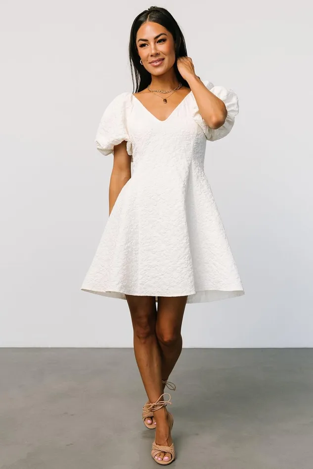 Eulalie Mini Dress Cream Women Baltic Born Bridal Eulalie Mini Dress Cream Women Baltic Born Bridal