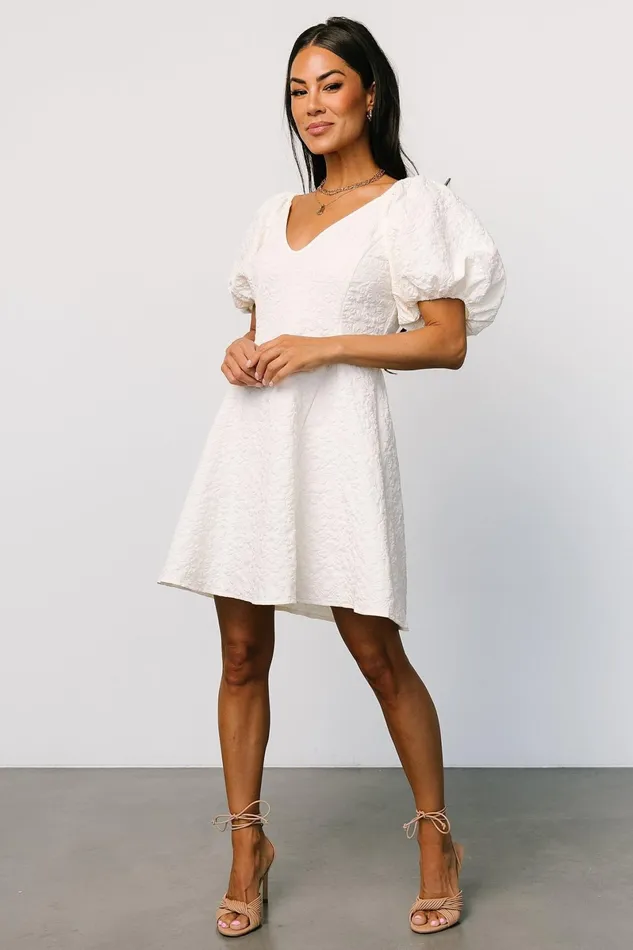 Eulalie Mini Dress Cream Women Baltic Born Bridal Eulalie Mini Dress Cream Women Baltic Born Bridal
