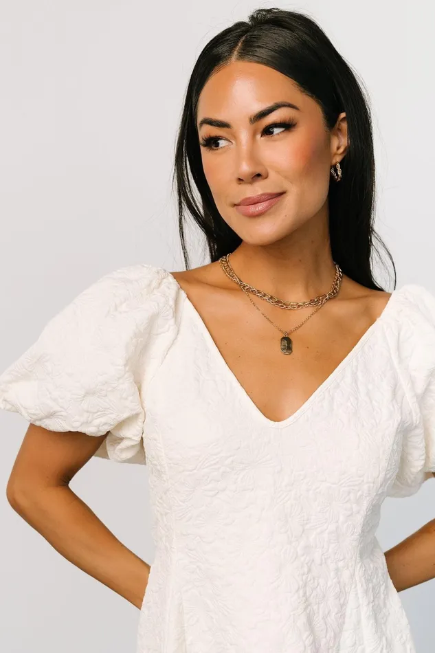 Eulalie Mini Dress Cream Women Baltic Born Bridal Eulalie Mini Dress Cream Women Baltic Born Bridal