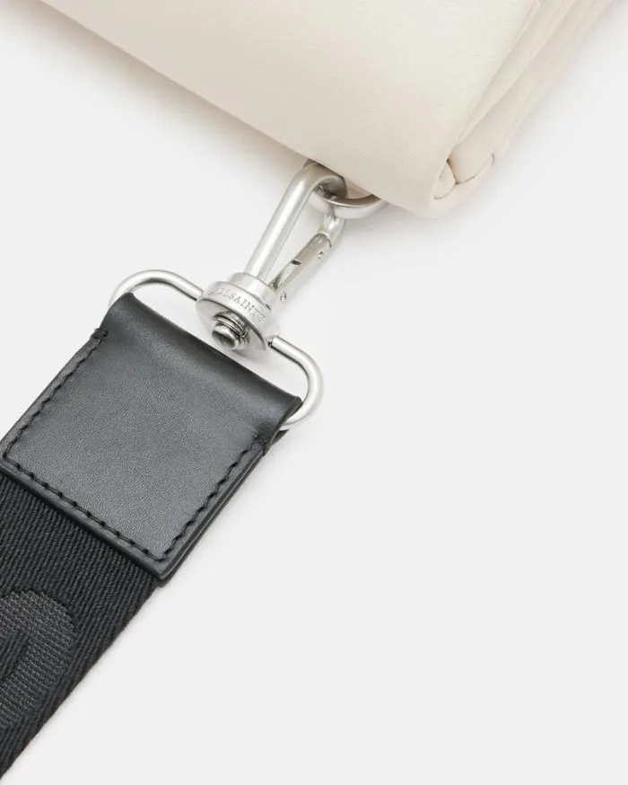 Ezra Quilted Leather Crossbody Bag Desert White Women AllSaints Accessories