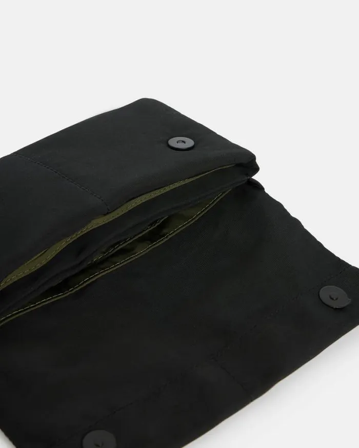 Ezra Recycled Crossbody Bag Black Women AllSaints Handbags and Wallets