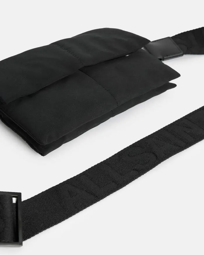Ezra Recycled Crossbody Bag Black Women AllSaints Handbags and Wallets