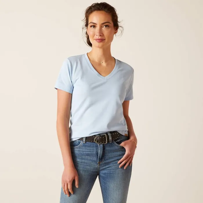 Fairford TShirt Chambray Blue Women Ariat TShirts and Tops
