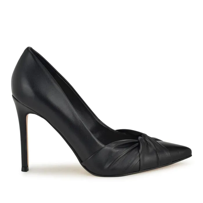 Faiza Knotted Pointy Toe Pumps Black Women Nine West Pumps