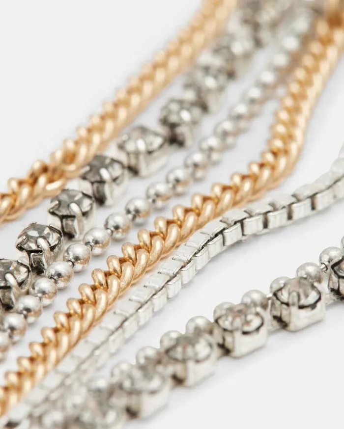 Farrah MultTonal Chain Earrings Warm Brasssilver Women AllSaints Accessories Farrah MultTonal Chain Earrings Warm Brasssilver Women AllSaints Accessories
