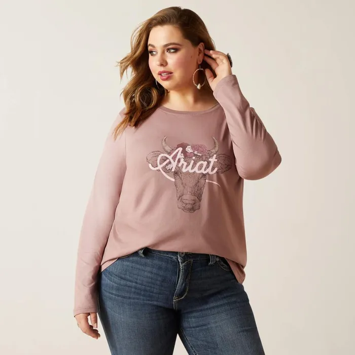 Fawna TShirt Twilight Mauve Women Ariat TShirts and Tops Fawna TShirt Twilight Mauve Women Ariat TShirts and Tops