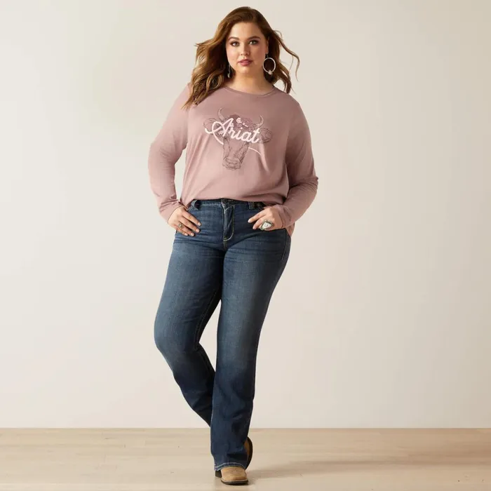 Fawna TShirt Twilight Mauve Women Ariat TShirts and Tops Fawna TShirt Twilight Mauve Women Ariat TShirts and Tops