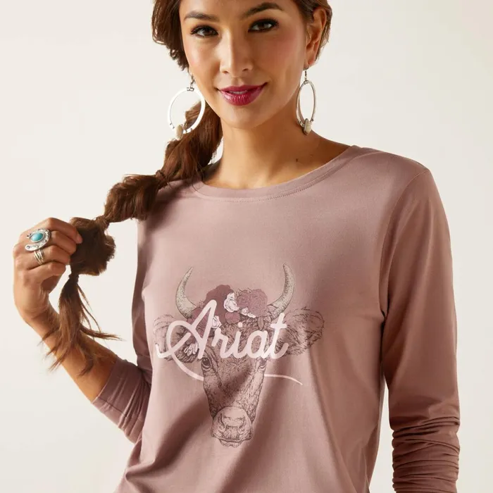 Fawna TShirt Twilight Mauve Women Ariat TShirts and Tops Fawna TShirt Twilight Mauve Women Ariat TShirts and Tops