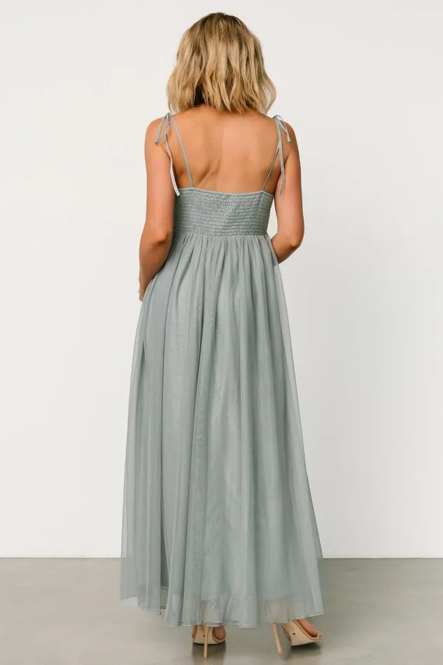 Fiona Tulle Maxi Dress Eucalyptus Women Baltic Born Maxi Dresses Fiona Tulle Maxi Dress Eucalyptus Women Baltic Born Maxi Dresses