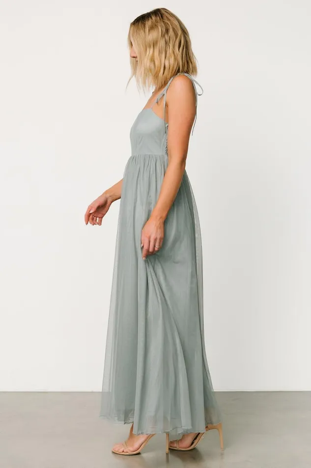 Fiona Tulle Maxi Dress Eucalyptus Women Baltic Born Maxi Dresses Fiona Tulle Maxi Dress Eucalyptus Women Baltic Born Maxi Dresses