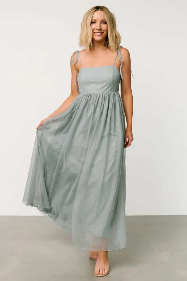 Fiona Tulle Maxi Dress Eucalyptus Women Baltic Born Maxi Dresses Fiona Tulle Maxi Dress Eucalyptus Women Baltic Born Maxi Dresses