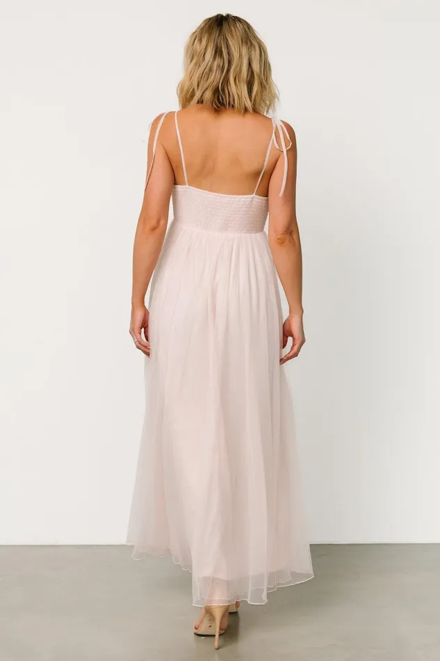 Fiona Tulle Maxi Dress Pale Blush Women Baltic Born Tulle Styles