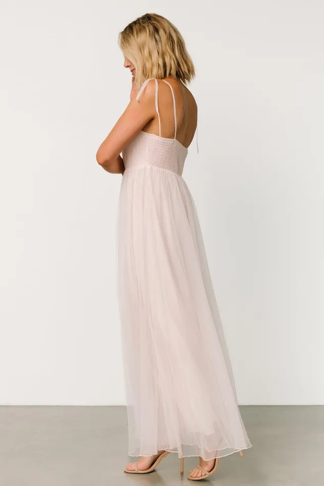 Fiona Tulle Maxi Dress Pale Blush Women Baltic Born Tulle Styles