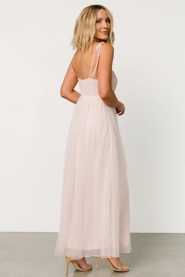 Fiona Tulle Maxi Dress Pale Blush Women Baltic Born Tulle Styles