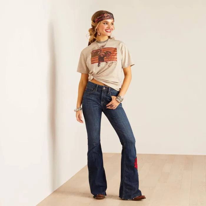 Flag Rodeo Quincy TShirt Gold Women Ariat TShirts and Tops Flag Rodeo Quincy TShirt Gold Women Ariat TShirts and Tops