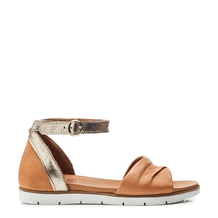 Flat Sandals Women Moda In Pelle Bsoleful BSensi Tan Leather