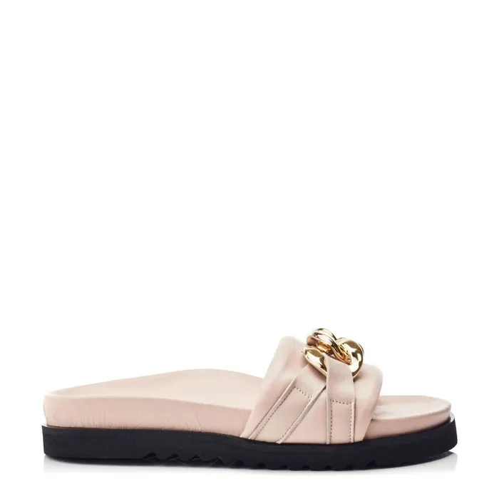 Flatform Sandals Women Moda In Pelle Bsoleful BChainer Nude Leather
