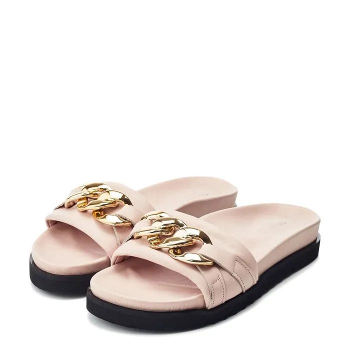 Flatform Sandals Women Moda In Pelle Bsoleful BChainer Nude Leather