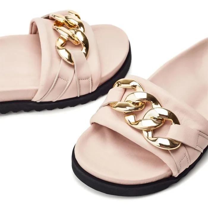 Flatform Sandals Women Moda In Pelle Bsoleful BChainer Nude Leather