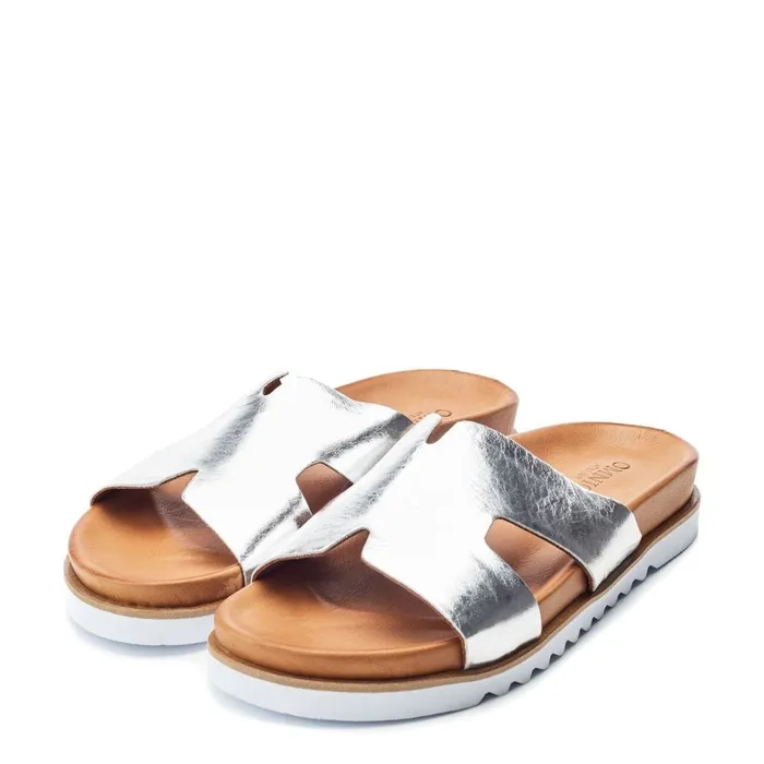 Flatform Sandals Women Moda In Pelle Bsoleful BLivia Silver Leather