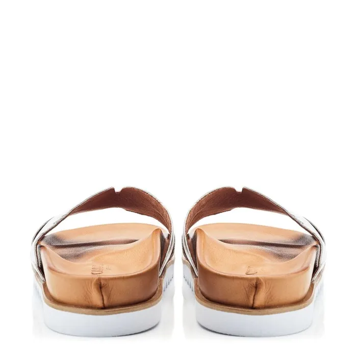 Flatform Sandals Women Moda In Pelle Bsoleful BLivia Silver Leather