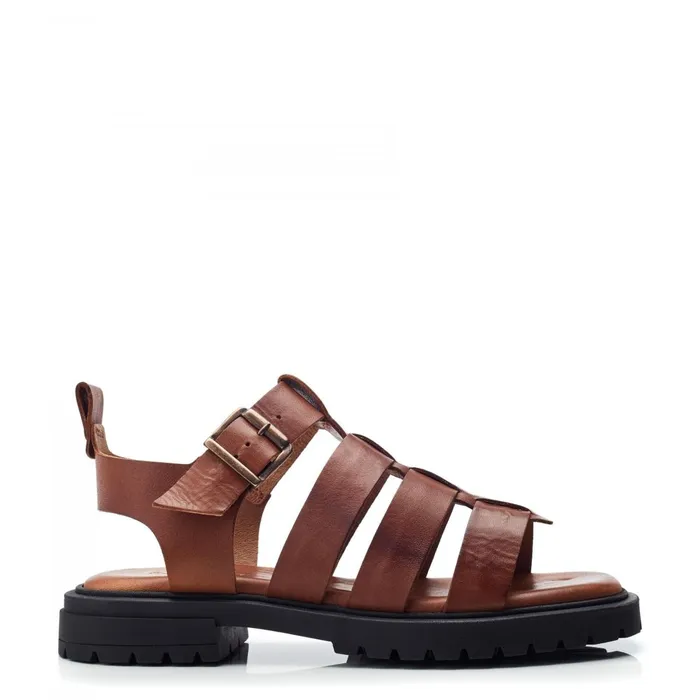 Flatform Sandals Women Moda In Pelle Shoon Sh Inshore Tan Leather