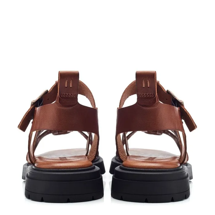 Flatform Sandals Women Moda In Pelle Shoon Sh Inshore Tan Leather