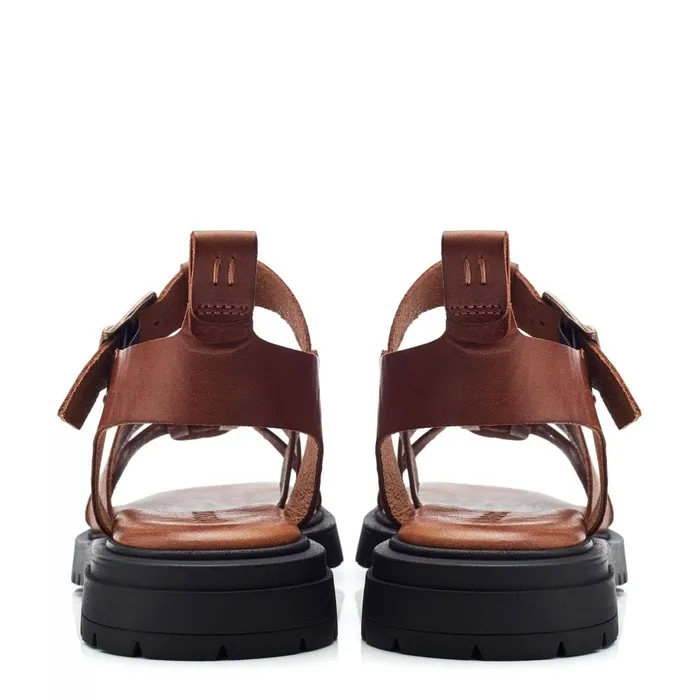 Flatform Sandals Women Moda In Pelle Shoon Sh Inshore Tan Leather