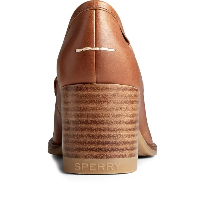 Flats and Loafers Women Sperry Seaport Penny Heel Leather Loafer Tan Flats and Loafers Women Sperry Seaport Penny Heel Leather Loafer Tan
