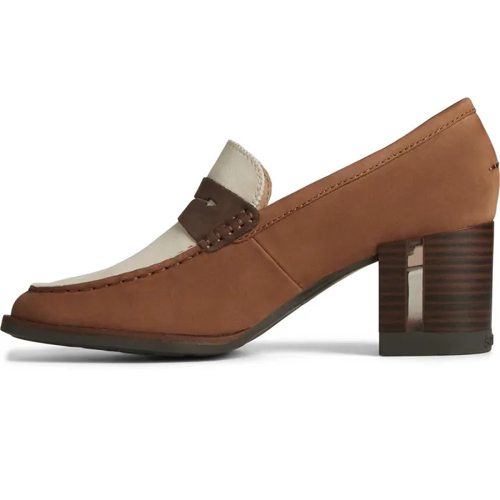 Flats and Loafers Women Sperry Seaport TwoTone Penny Heel Brownivory Flats and Loafers Women Sperry Seaport TwoTone Penny Heel Brownivory