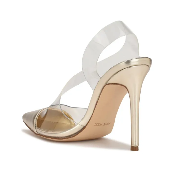 Flawless Pointy Toe Slingback Pumps Platinoclear Women Nine West Pumps