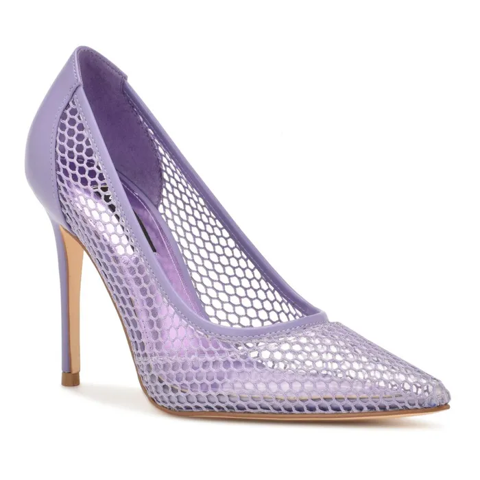 Flings Mesh Pumps Light Purple Women Nine West Pumps