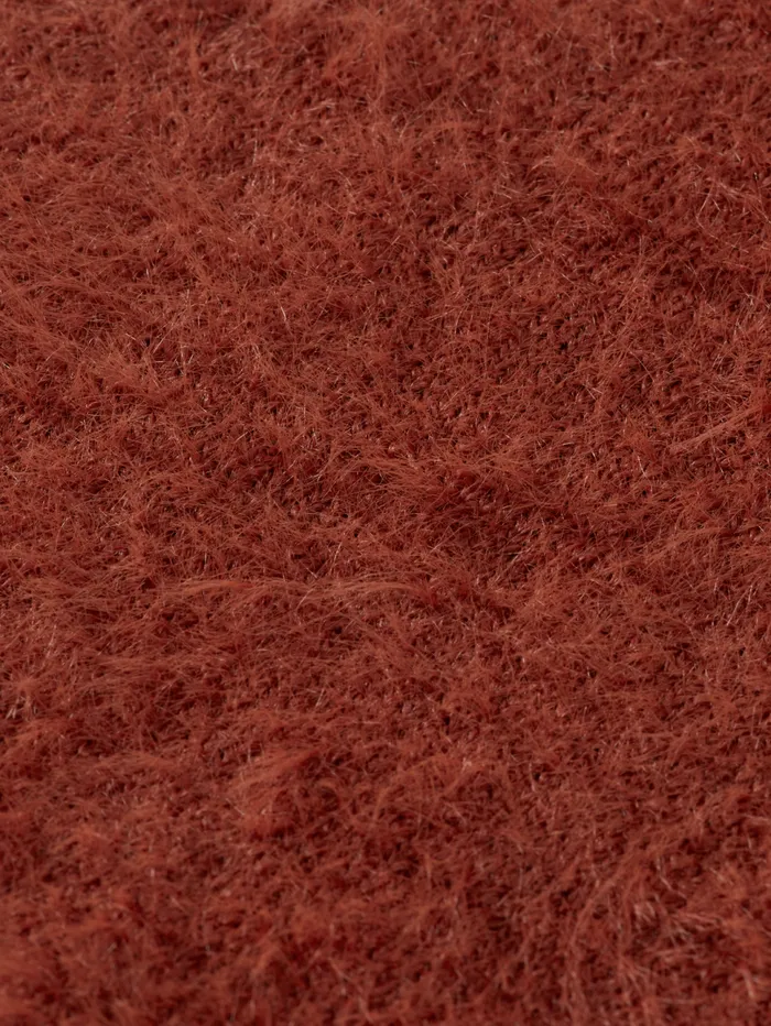 FLUFFY VNECK RELAXED PULLOVER Rust Women Scotch and Soda Knitwear