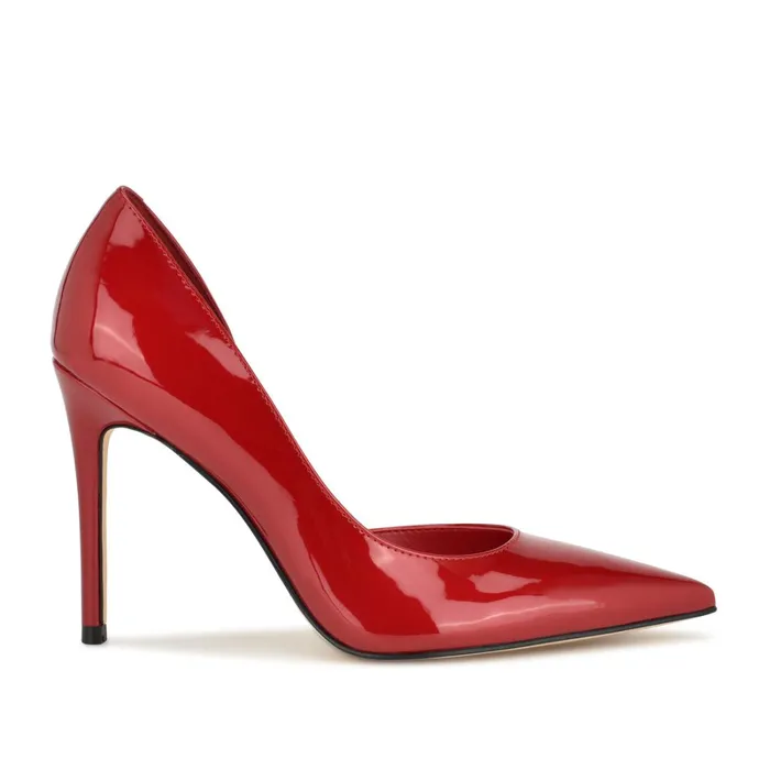 Folowe D039orsay Pointy Toe Pumps Red Patent Women Nine West Pumps