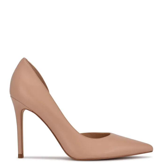 Folowe D039orsay Pointy Toe Pumps Warm Blush Leather Women Nine West Pumps