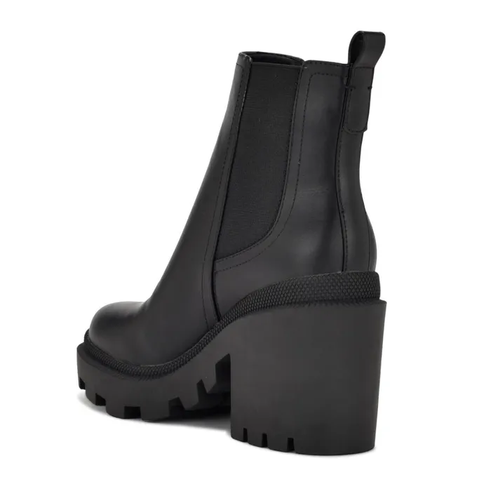 Forme Chelsea Lug Sole Booties Black Women Nine West Boots and Booties