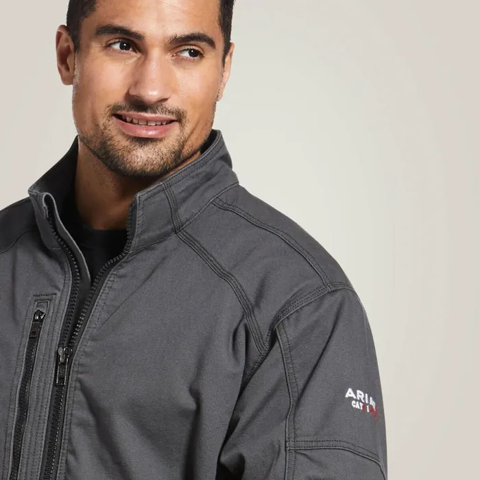 FR DuraLight Stretch Canvas Field Jacket Iron Grey Men Ariat Workwear FR DuraLight Stretch Canvas Field Jacket Iron Grey Men Ariat Workwear