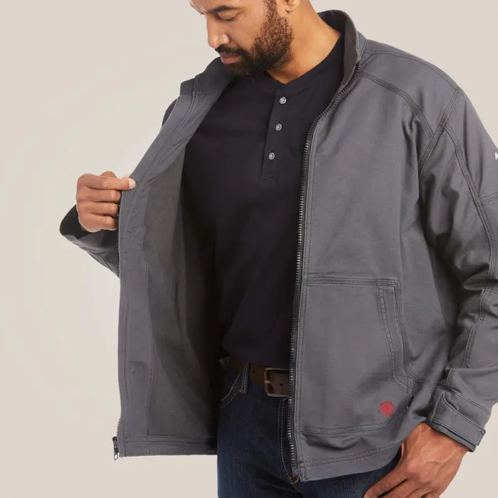 FR DuraLight Stretch Canvas Field Jacket Iron Grey Men Ariat Workwear FR DuraLight Stretch Canvas Field Jacket Iron Grey Men Ariat Workwear