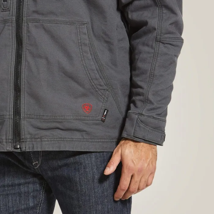 FR DuraLight Stretch Canvas Field Jacket Iron Grey Men Ariat Workwear FR DuraLight Stretch Canvas Field Jacket Iron Grey Men Ariat Workwear