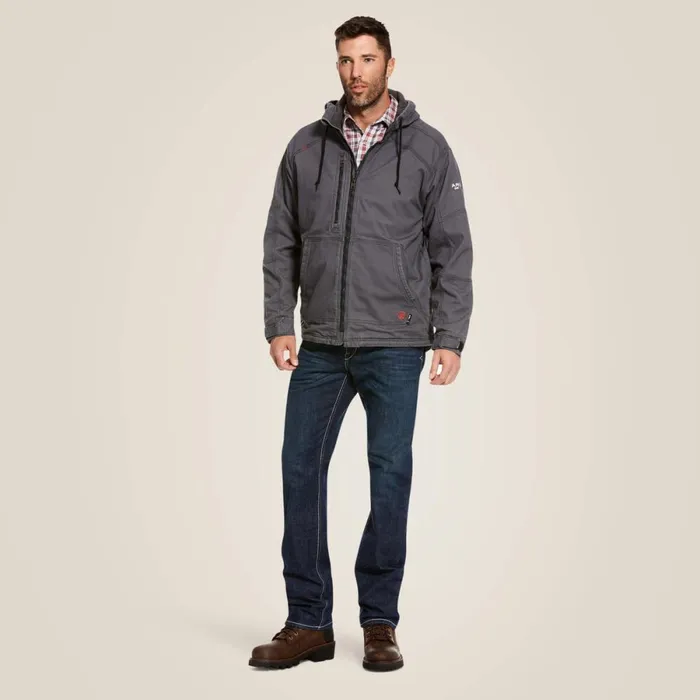 FR DuraLight Stretch Canvas Jacket Iron Gray Men Ariat Workwear FR DuraLight Stretch Canvas Jacket Iron Gray Men Ariat Workwear
