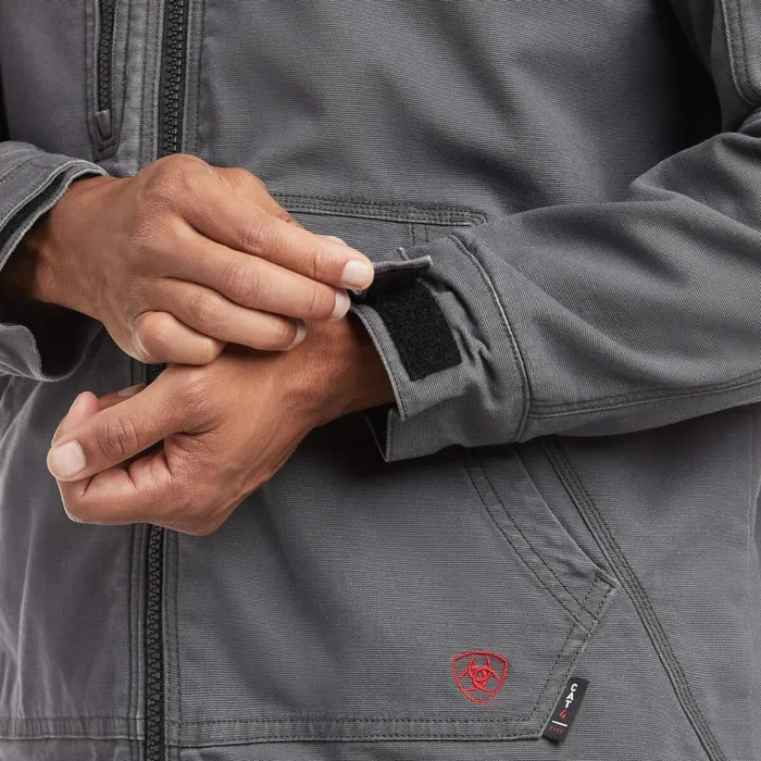 FR DuraLight Stretch Canvas Jacket Iron Gray Men Ariat Workwear FR DuraLight Stretch Canvas Jacket Iron Gray Men Ariat Workwear
