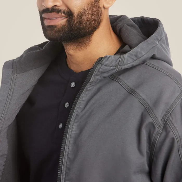 FR DuraLight Stretch Canvas Jacket Iron Gray Men Ariat Workwear FR DuraLight Stretch Canvas Jacket Iron Gray Men Ariat Workwear