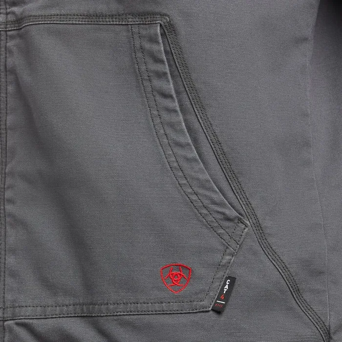 FR DuraLight Stretch Canvas Jacket Iron Gray Men Ariat Workwear FR DuraLight Stretch Canvas Jacket Iron Gray Men Ariat Workwear