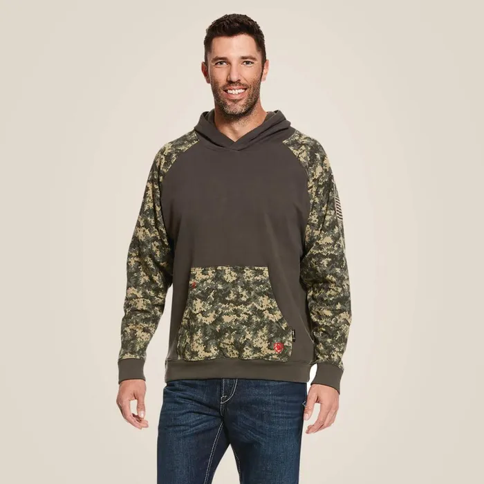 FR DuraStretch Patriot Hoodie Sage Digi Camo Men Ariat Sweatshirts and Hoodies