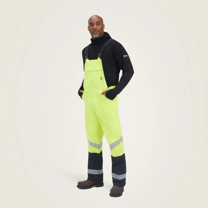 FR HiVis Waterproof Bib Hivis Yellow Men Ariat Workwear FR HiVis Waterproof Bib Hivis Yellow Men Ariat Workwear