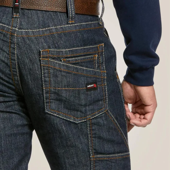 FR M4 Relaxed Stretch Duralight Workhorse Stackable Straight Leg Jean Dark Washrinse Men Ariat Denim FR M4 Relaxed Stretch Duralight Workhorse Stackable Straight Leg Jean Dark Washrinse Men Ariat Denim