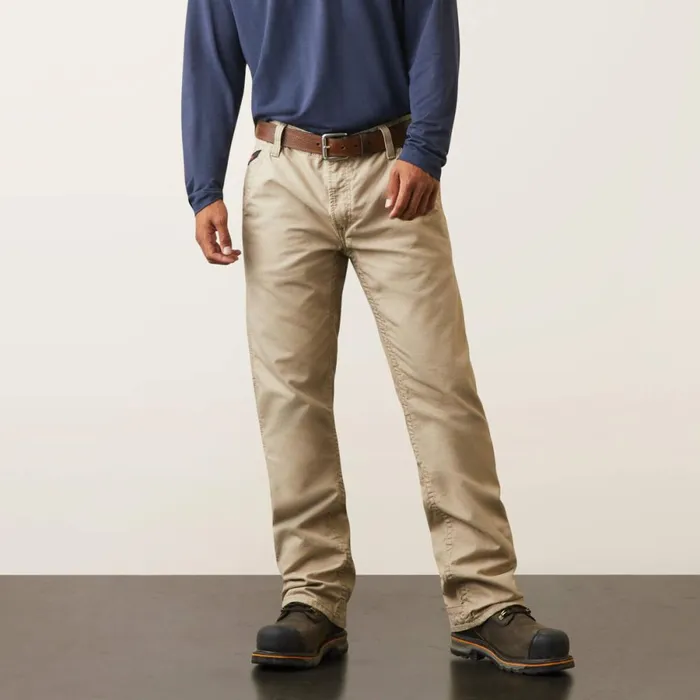FR M4 Relaxed Workhorse Boot Cut Pant Fr Khaki Men Ariat Pants and Shorts