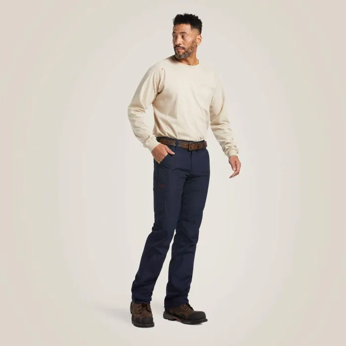 FR M5 DuraLight Ripstop Stackable Straight Leg Pant Navy Men Ariat Workwear FR M5 DuraLight Ripstop Stackable Straight Leg Pant Navy Men Ariat Workwear